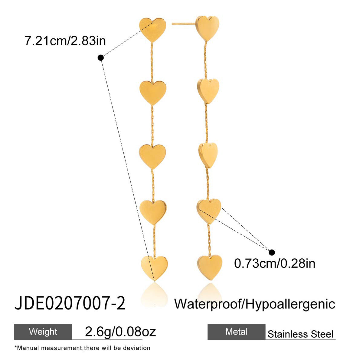 Stainless Steel Oil Drop C-shaped Hoop Earrings Light Luxury High-end Feel Autumn Winter Ear Accessories Titanium Steel Jewelry