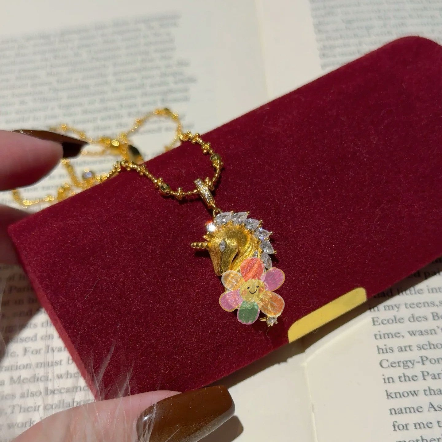 Pure Silver S925 Brushed Craft Unicorn Fairy Chain Light Luxury Niche Design High-end Versatile Collarbone Chain Necklace