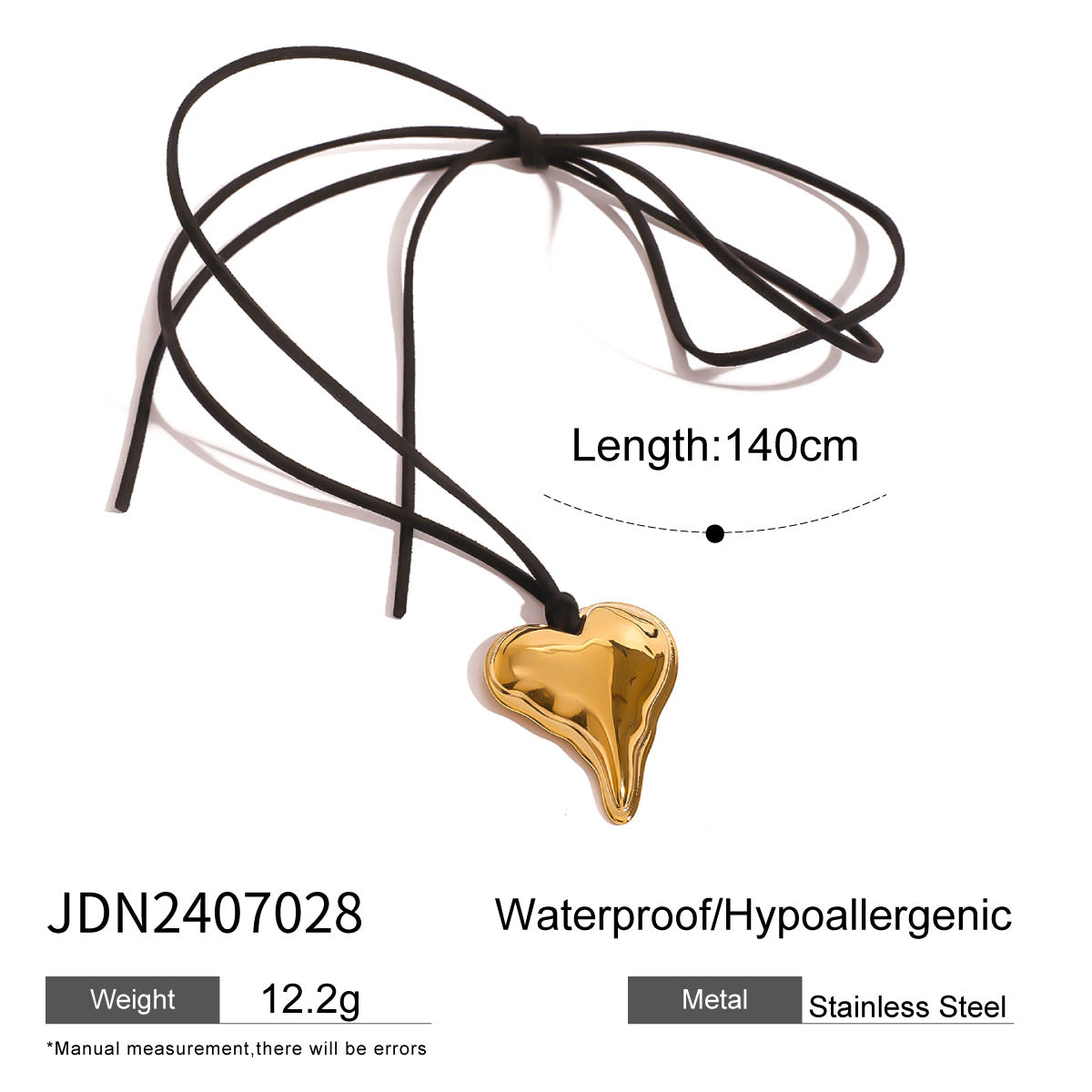 Black Rope Titanium Steel Necklace Niche Design Sense Collarbone Chain Non-Fading Hot-Selling Stainless Steel Jewelry