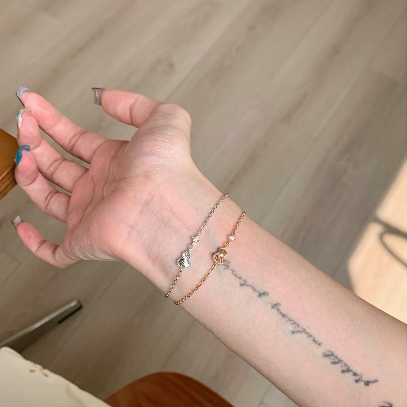 Pure Silver S925 Laser Gourd Bracelet Niche Light Luxury Exquisite High-end Gourd Jewelry