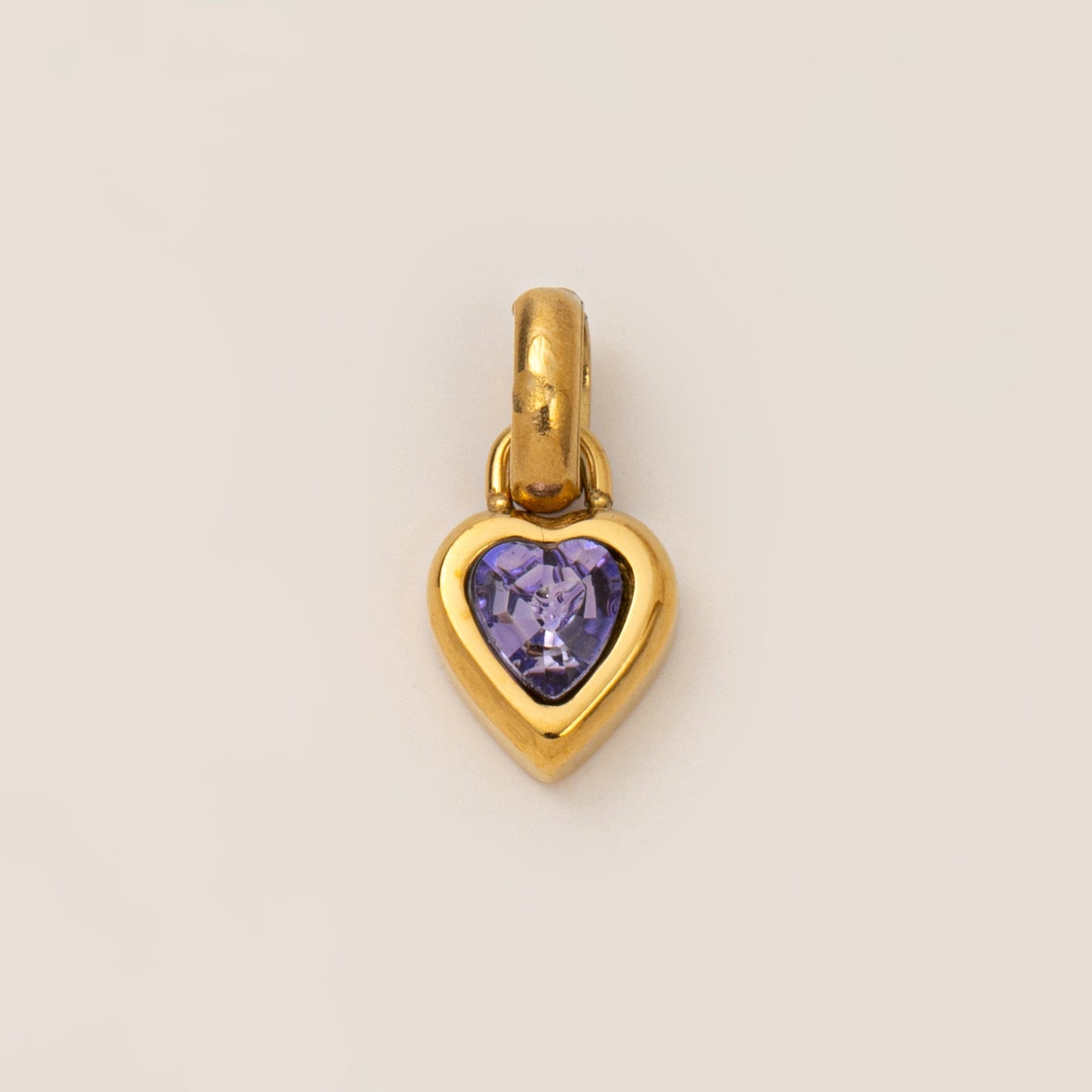 DIY Titanium Steel Heart-shaped Twelve Birthstone DIY Pendant Necklace Letter Name Family Gift Heart-shaped Accessories Pendant