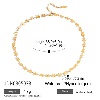 Stainless Steel Necklace Simple High-End Jewelry Titanium Steel Collarbone Chain Popular Non-Fading Accessories