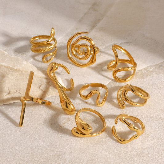 Ring Niche High-End Feel Hand Jewelry Titanium Steel Non-Fading Accessories Stainless Steel Jewelry Rings