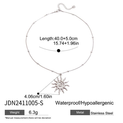 Stainless Steel Vacation Jewelry Titanium Steel Necklace Light Luxury High-End Clavicle Chain Neck Chain Accessory for Women