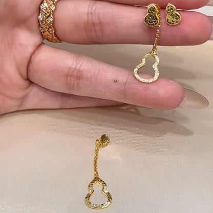 CNC Craft Ice Crushed Gourd AB Style Necklace and Earring Set Light Luxury Exquisite Niche Design Versatile