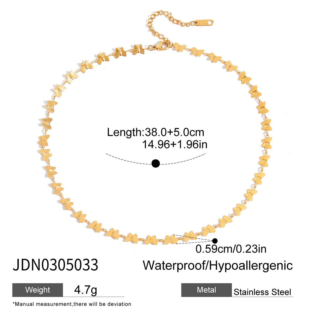 Slim Waist Titanium Steel Necklace Light Luxury Fortune Bead Collarbone Chain Baojia Stainless Steel Jewelry for Women with a Sense of Sophistication