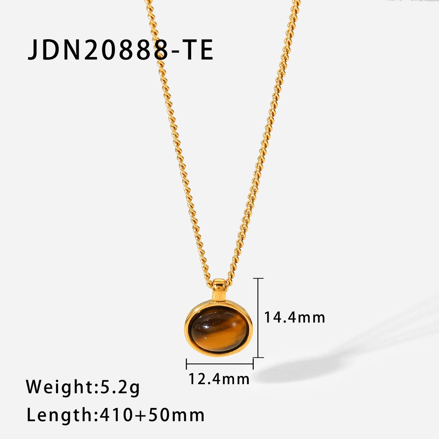 Titanium Steel Pearl Necklace Light Luxury High-end Tiger Eye Stone Collarbone Chain Non-fading Jewelry Stainless Steel Accessories for Women