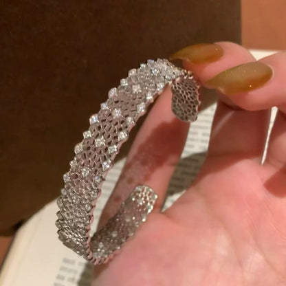 Sterling Silver S92 High Carbon Diamond Lace Bracelet Starry Sky Sparkling High-end Luxury Bracelet