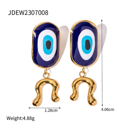 Devil's Eye Titanium Steel Earrings Luxury High-end Jewelry Stainless Steel Accessories Hot Item