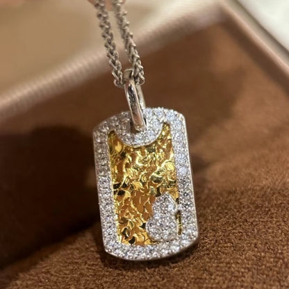 Sterling Silver s925CNC Craft Ice Chip Ice Wushi Brand Gourd Necklace High-end Exquisite Niche Versatile