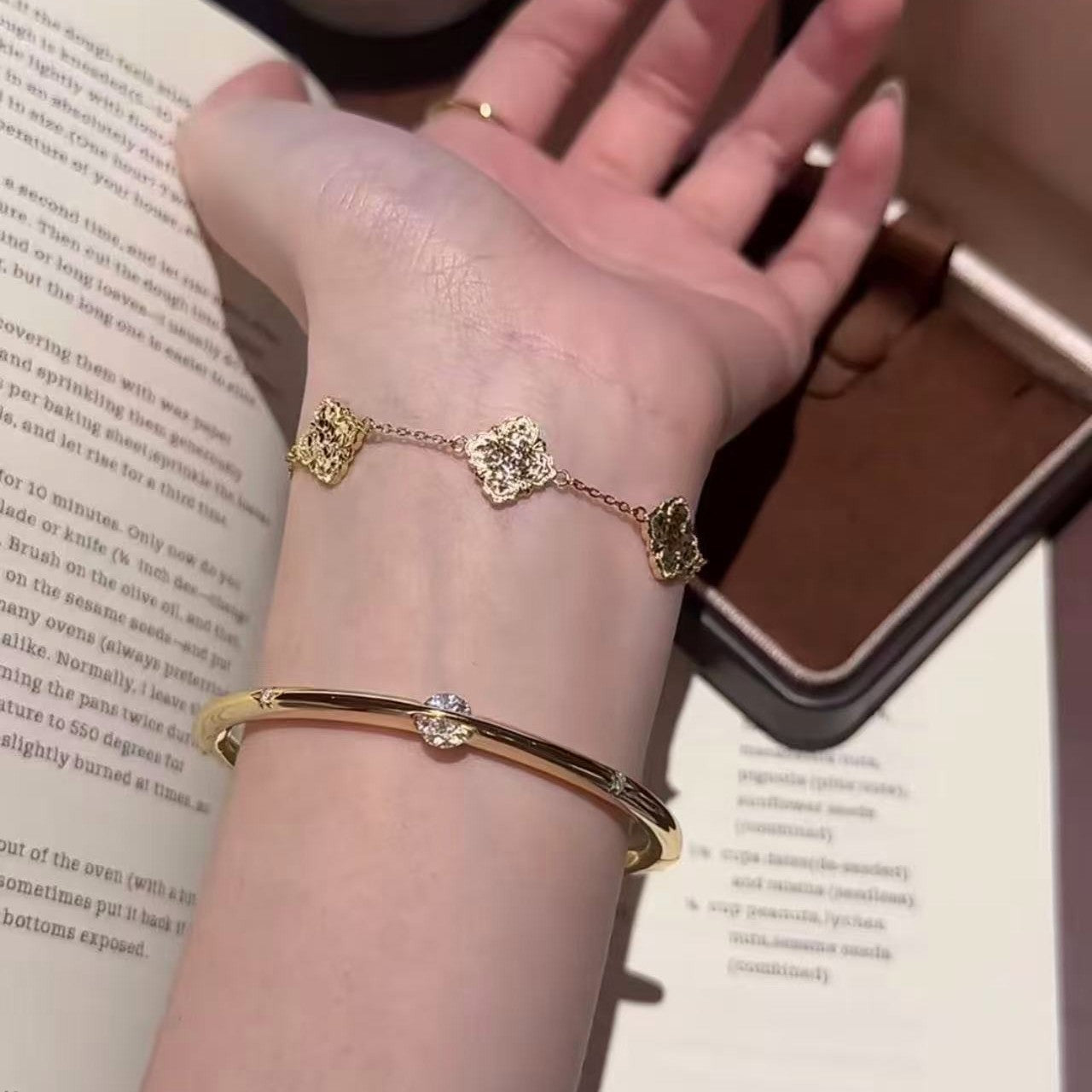 Pure Silver S925 Traditional Style CNC Craft Ice Bracelet Elegant Socialite Style Versatile Light Luxury Temperament