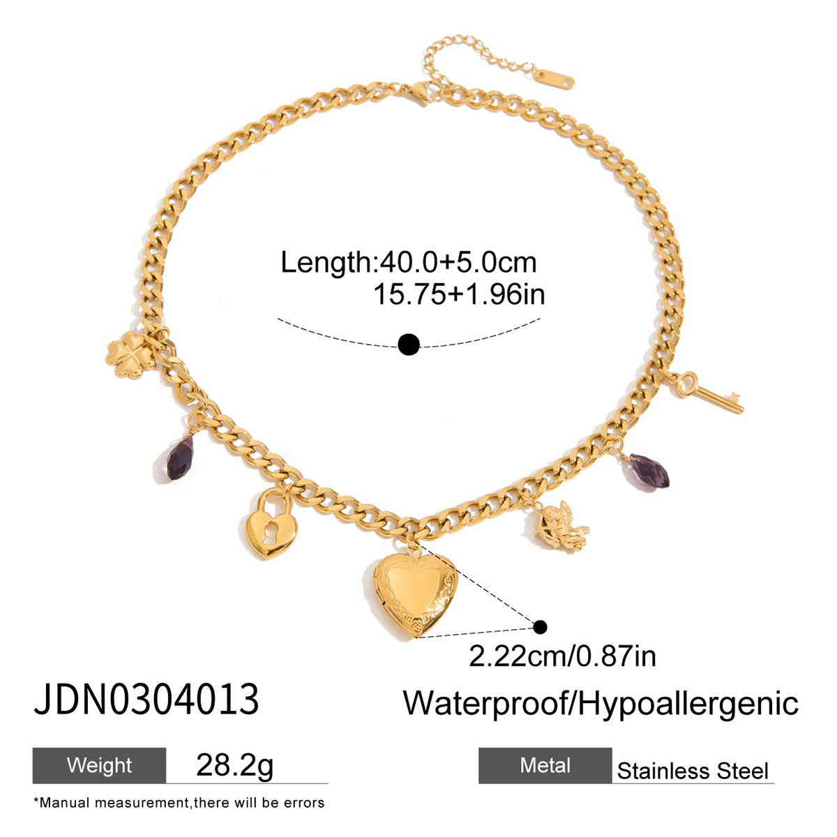 Titanium Steel Necklace Light Luxury High-end Heart Collarbone Chain Popular Jewelry Stainless Steel Choker