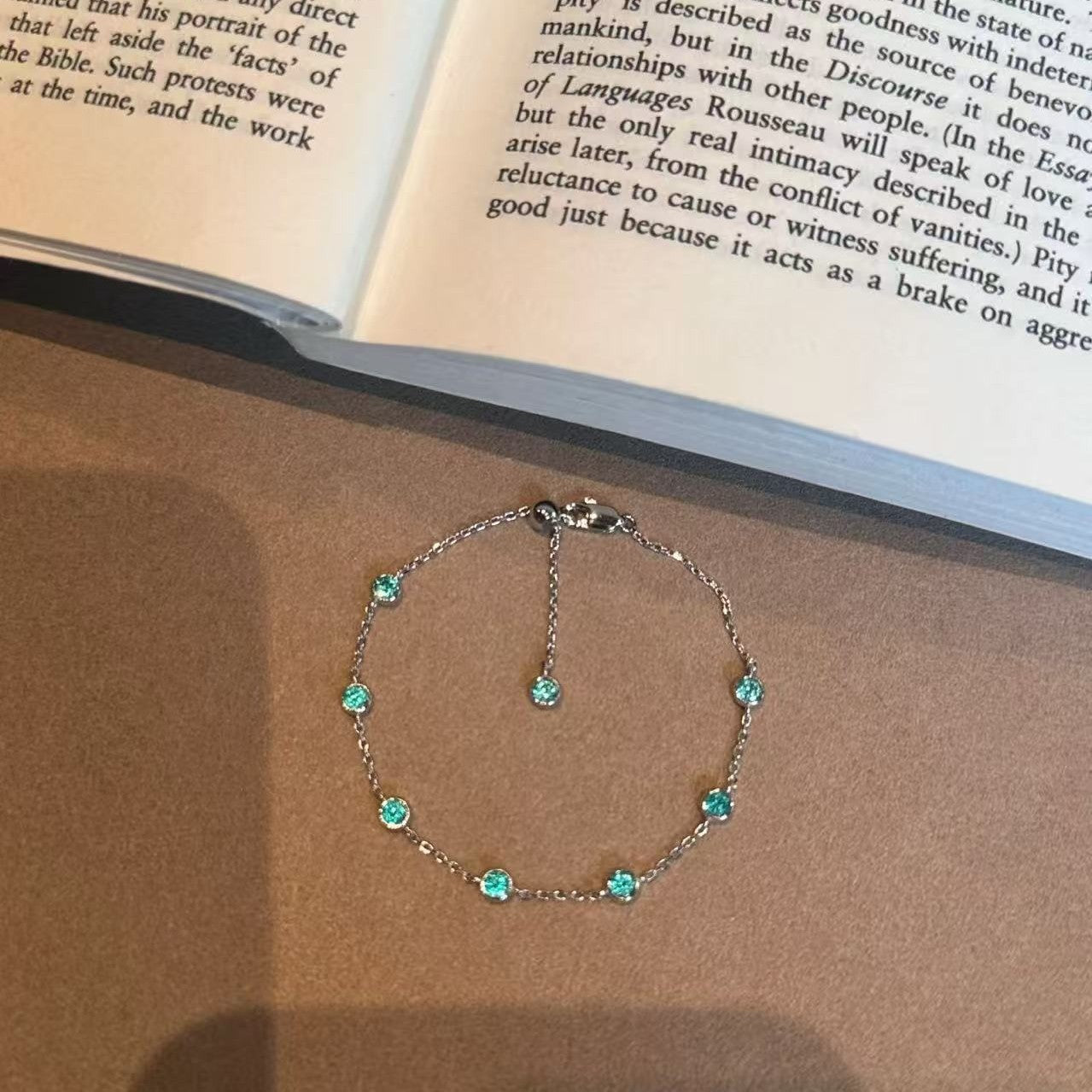 Pure Silver S925 High Carbon Diamond Paraiba Bubble Bracelet Fashion Light Luxury Exquisite Super Sparkling Bracelet High-end Versatile