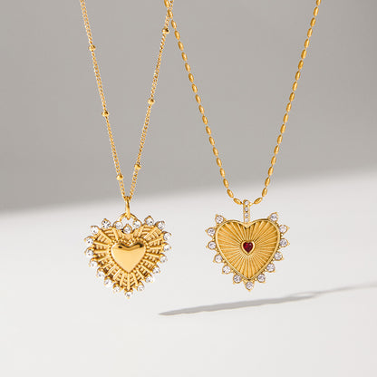 Heart Titanium Steel Necklace Accessories for Women, Non-Fading Jewelry, High-End Stainless Steel Light Luxury Accessories