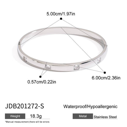 Stainless Steel Bracelet Non-Fading Jewelry Light Luxury High-End Feel Bracelet 18k Gold Titanium Steel Accessories