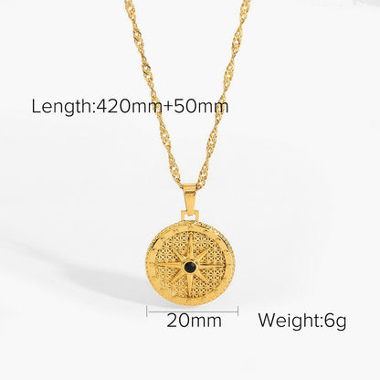 Jewelry French Niche Retro Titanium Steel Heart Necklace Stainless Steel Zircon Heart Pendant Necklace for Women