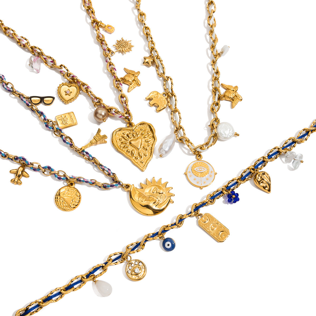 Colorful Rope Titanium Steel Necklace Light Luxury High-end Clavicle Chain Hot-selling Stainless Steel Jewelry Non-fading