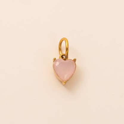 DIY Stainless Steel Coin Heart-Shaped Irregular Inlaid Zircon Agate Natural Stone Pendant Necklace Furnace Vacuum Electroplating
