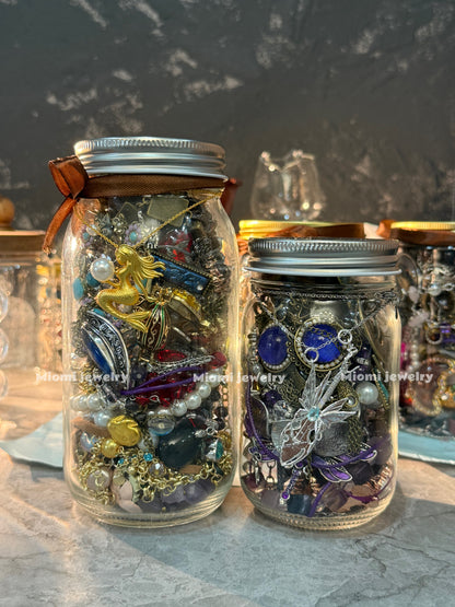 【Hot selling】customized mystery jewelry jar(glass jar)700ml/400ml