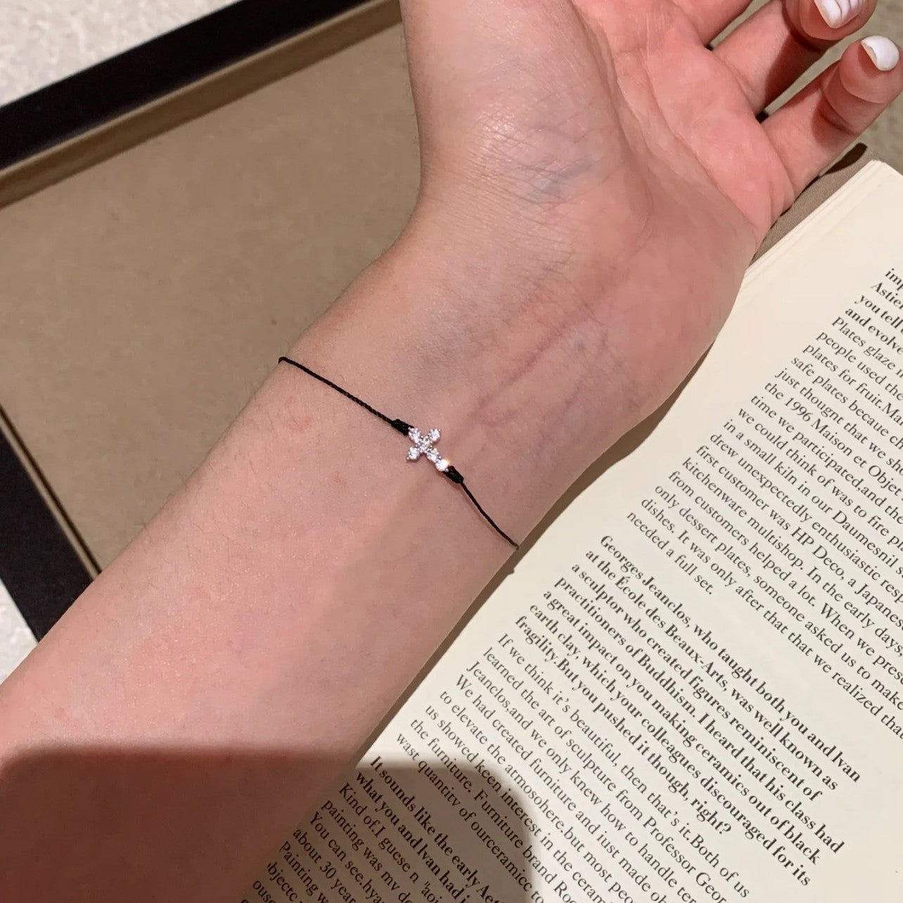 925 Silver High Carbon Diamond Cross Braided Bracelet Sparkling Precision Setting Basic Bracelet Versatile Jewelry