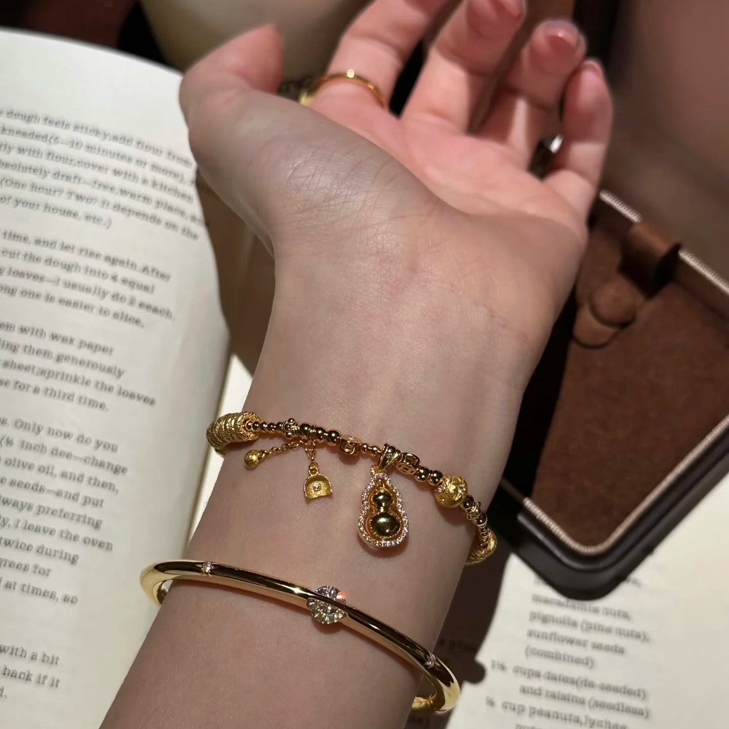 Pure Silver S925 Gourd Wealth Entwined Bracelet New Chinese Style National Trend Fashionable Elegant High-end Light Luxury Jewelry