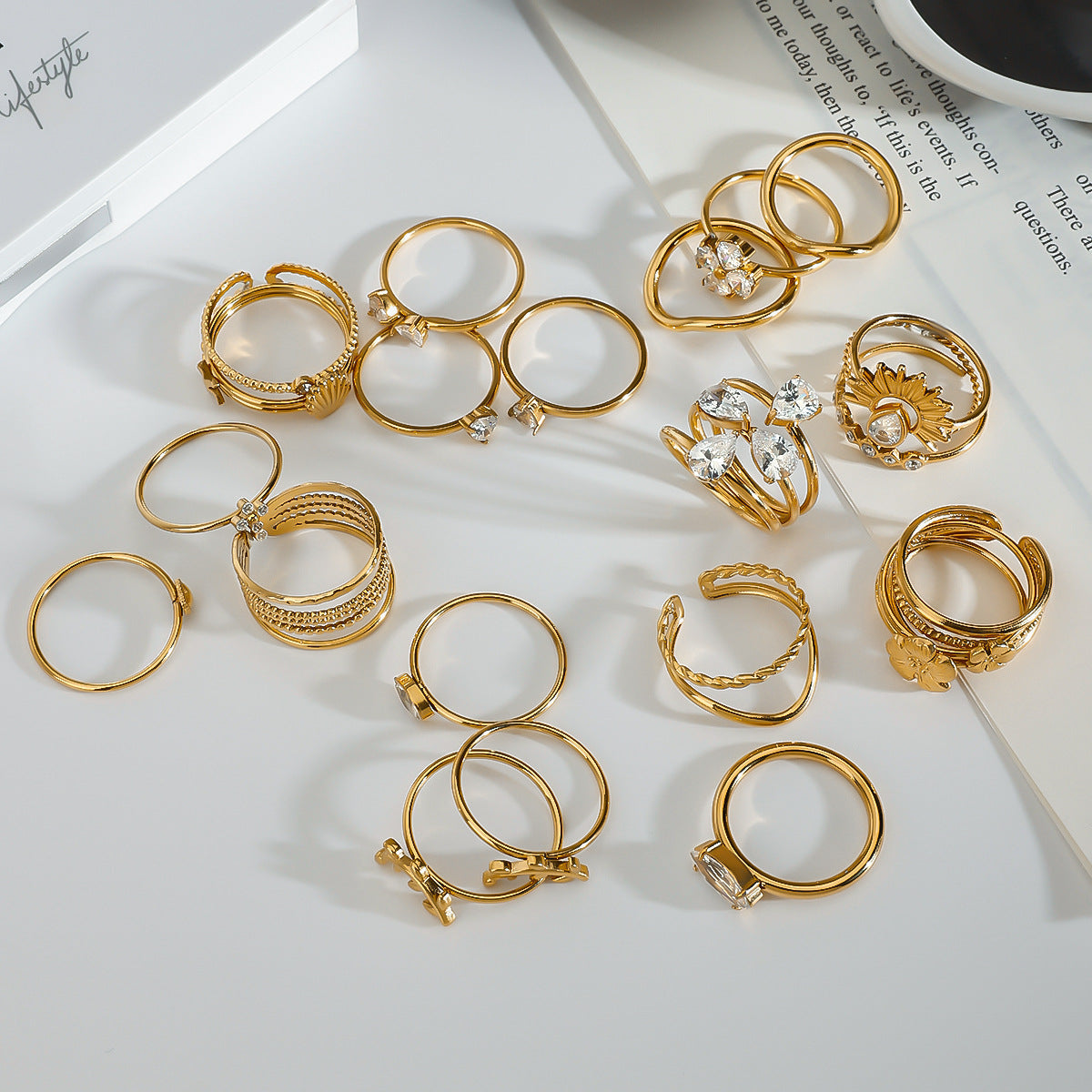 Titanium Steel Ring for Women, Niche Design Ring Jewelry, Non-Fading Accessories, Stainless Steel Rings