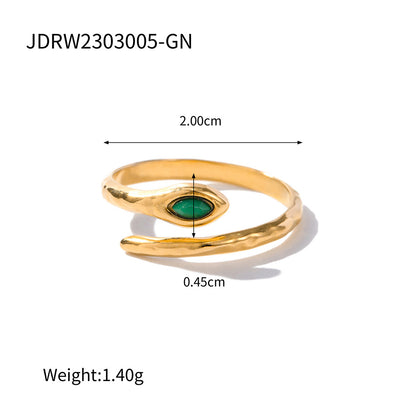 Stainless Steel Snake Ring High-End Niche Style Open Ring Titanium Steel Hand Jewelry Rings