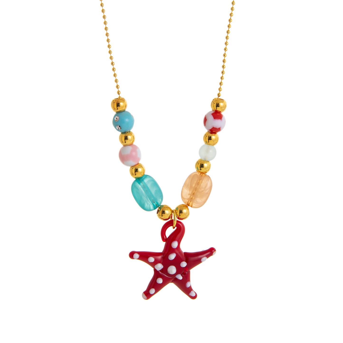 Colorful Oil Drop Pendant Color Rope Necklace Devil's Eye Heart Personality Hip Hop Unisex