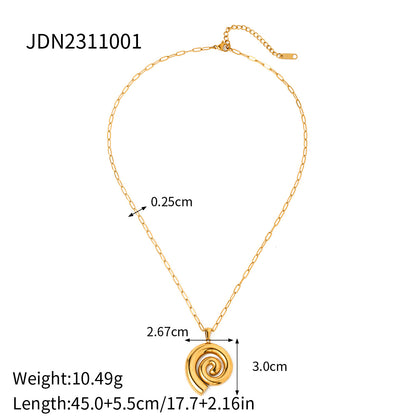 Stainless Steel Card Heart Necklace Light Luxury High-End Clavicle Chain Titanium Steel Jewelry Non-Fading