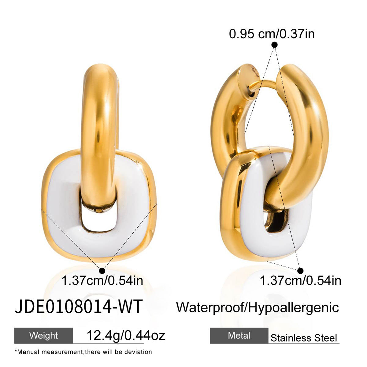 Oil Drop Titanium Steel Earrings Light Luxury High-end Feel Ear Buckle Non-fading Ear Jewelry Stainless Steel Accessories Women's Hoop Earrings