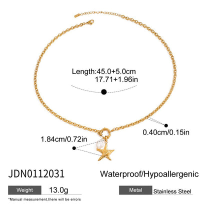 Stainless Steel Resin Portrait Necklace Retro High-end Clavicle Chain Titanium Steel Jewelry Non-fading