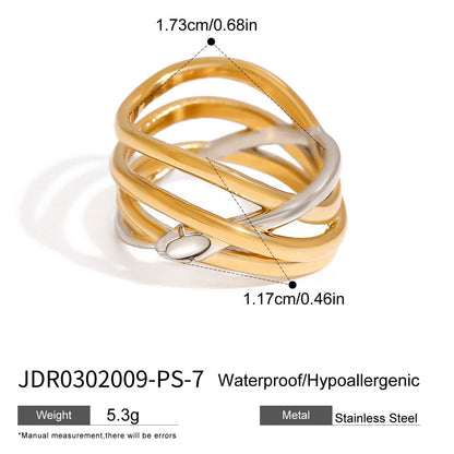 Original Design Jewelry Stainless Steel Snake Ring Titanium Steel Non-Fading Jewelry High-End Feel Ring