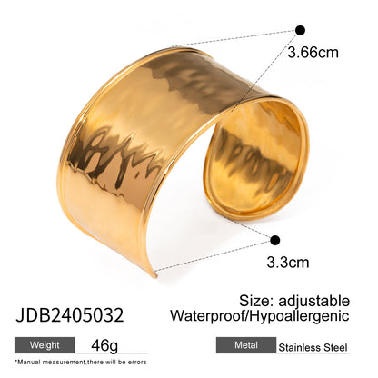 Stainless Steel Exaggerated Gold Bracelet High-end Open Bracelet Titanium Steel Jewelry Bracelet
