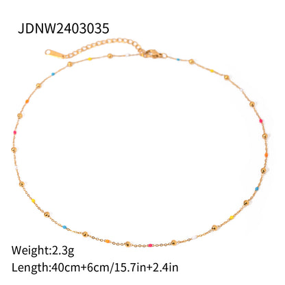 Titanium Steel Shell Necklace Light Luxury High-end Beach Vacation Style Collarbone Chain Stainless Steel Jewelry