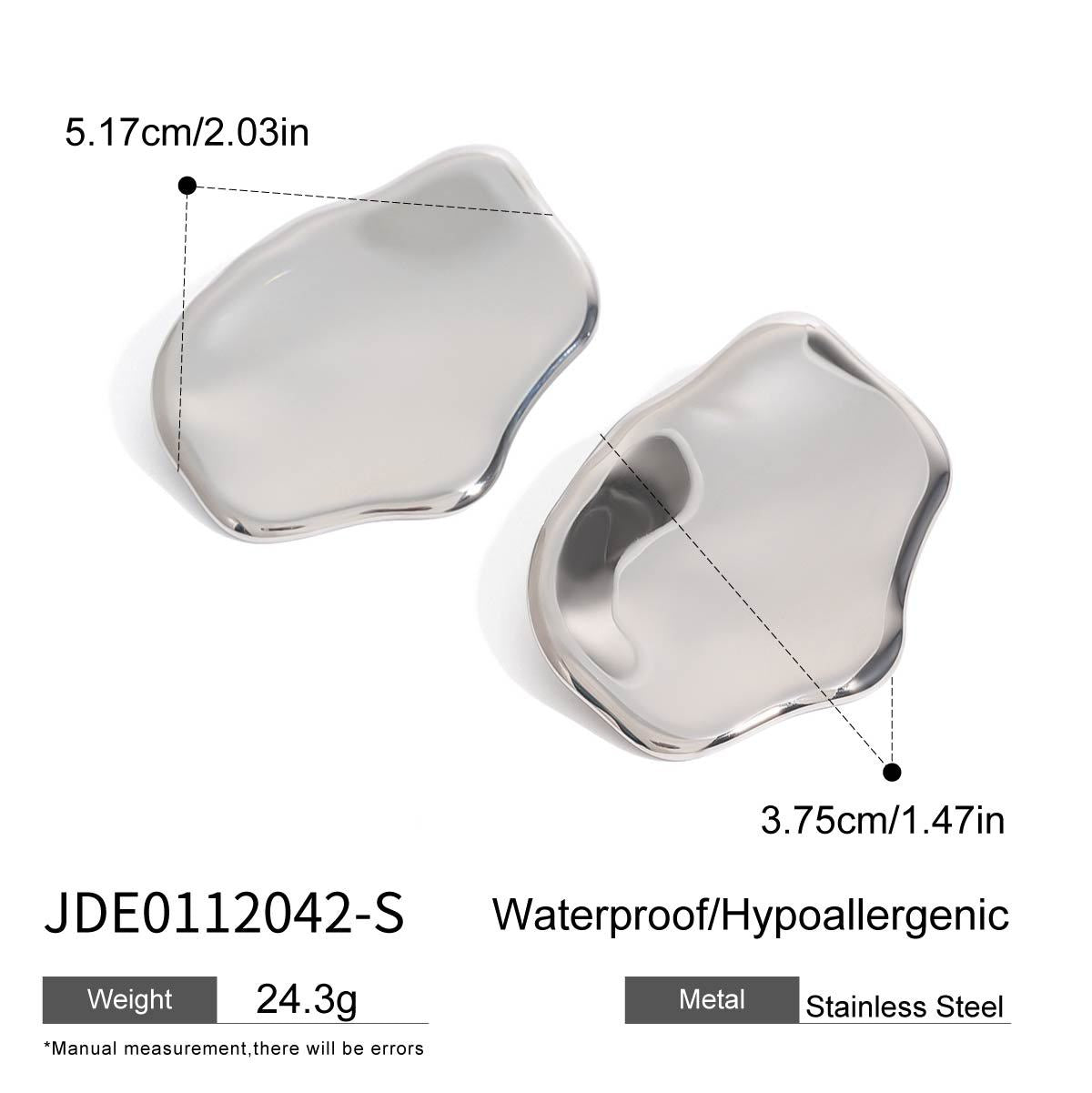 Heart-shaped Earrings Luxury High-end Feel 18K Gold Stainless Steel Necklace Accessories Women's Jewelry