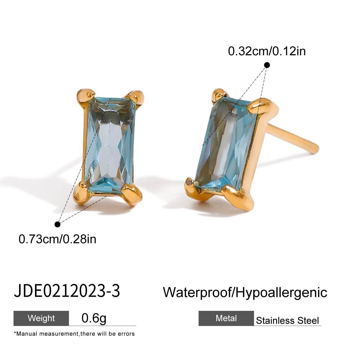 Titanium Steel Zircon Earrings Light Luxury High-end Ear Clips Non-fading Stud Earrings Stainless Steel Jewelry for Women