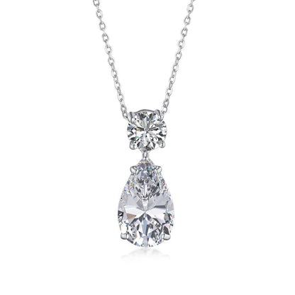 S925 Sterling Silver High Carbon Diamond Necklace for Women Ice Flower Cut Pink Heart Pendant Green Diamond High-end Collarbone Chain