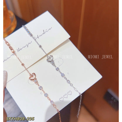 S925 Sterling Silver Crushed Ice Butterfly Bracelet for Women, Sparkling Exquisite Carousel Bracelet, High-End Niche Jewelry