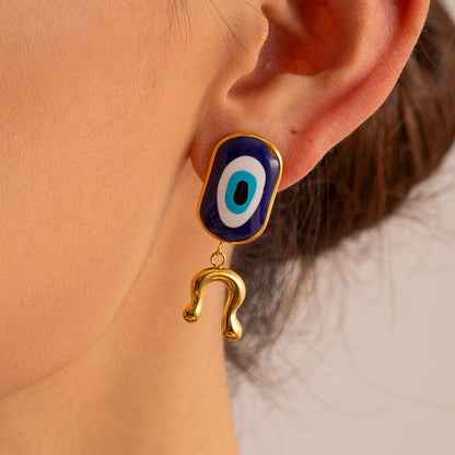 Devil's Eye Titanium Steel Earrings Luxury High-end Jewelry Stainless Steel Accessories Hot Item