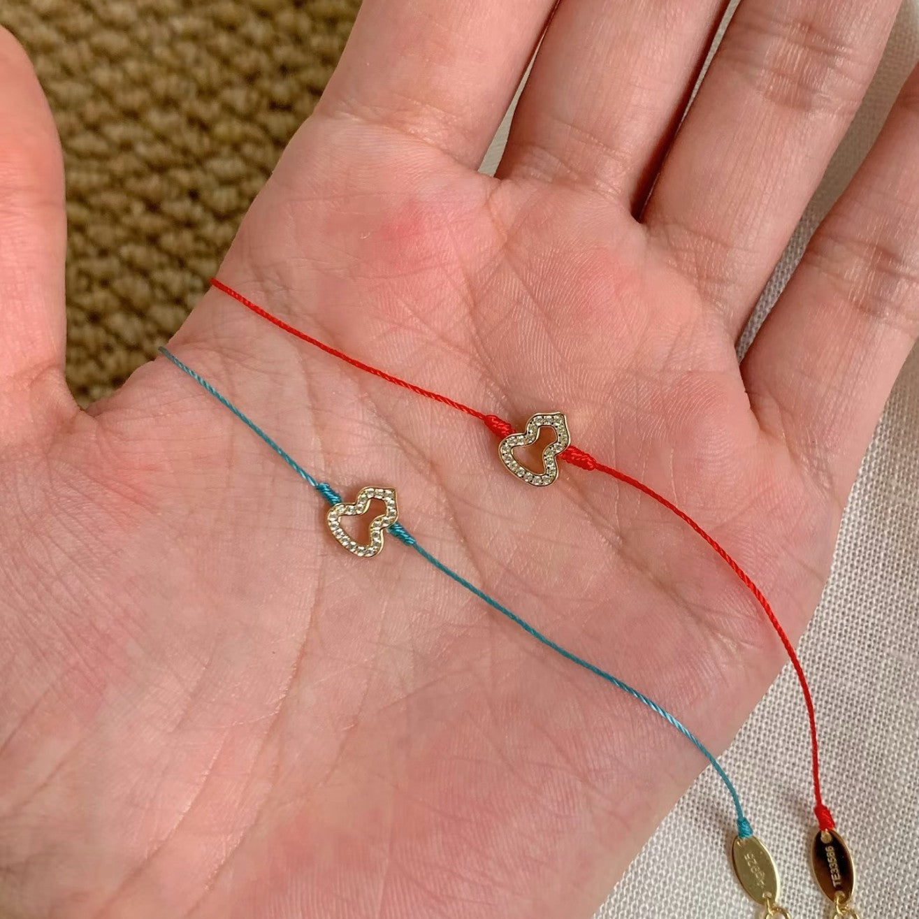 Pure Silver S925 Good Luck Gourd Full Diamond Hollow Woven Rope Bracelet Light Luxury Bracelet for Women Fashionable Versatile Simple