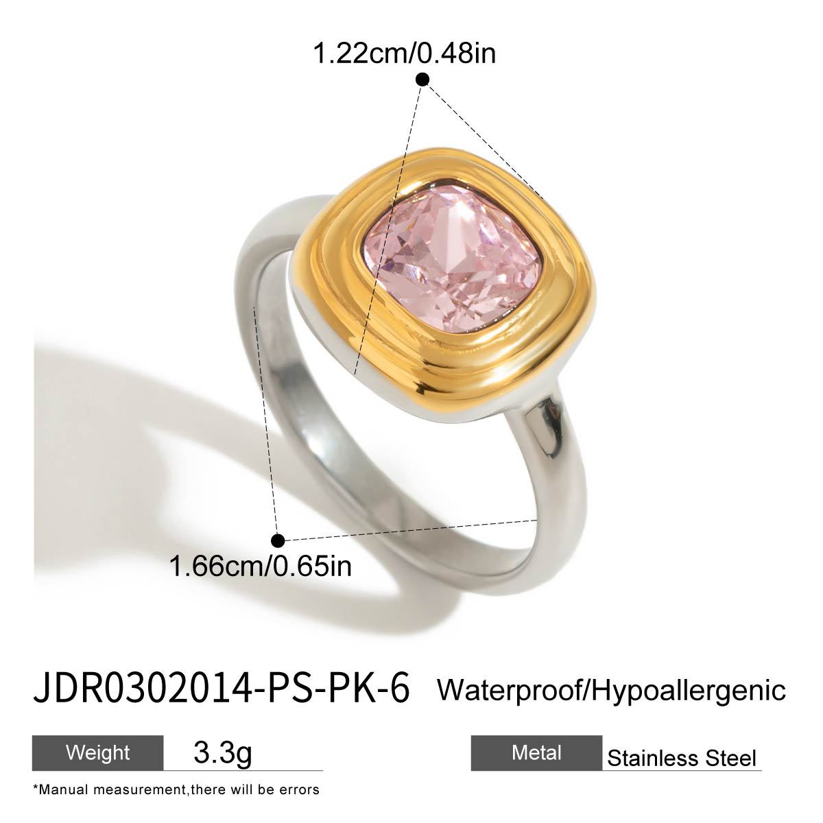 Titanium Steel Gold Bead Pearl Necklace Light Luxury Jewelry High-End Feel Stainless Steel Natural Stone Ring