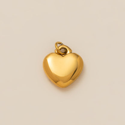 DIY Stainless Steel Coin Heart-Shaped Irregular Inlaid Zircon Agate Natural Stone Pendant Necklace Furnace Vacuum Electroplating