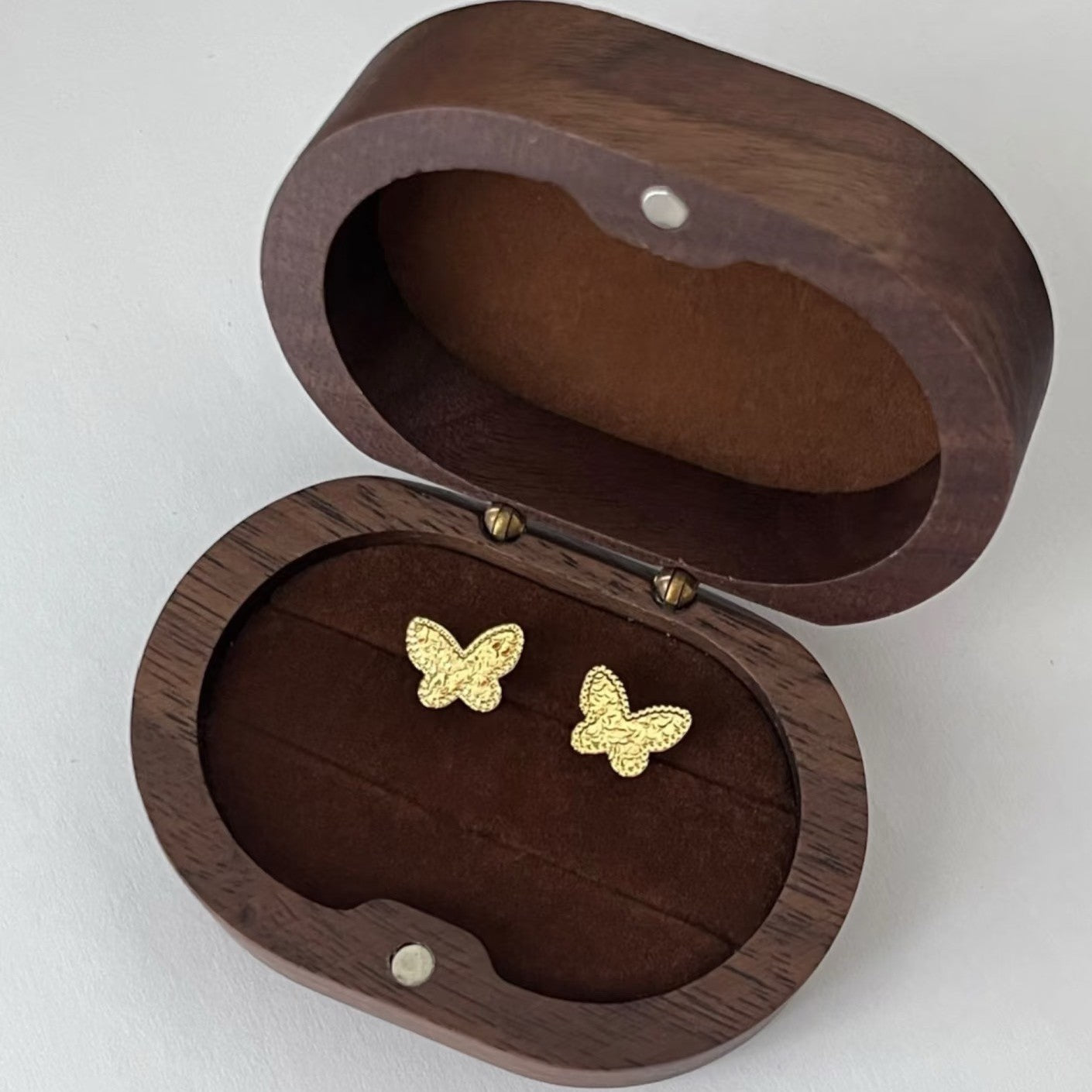 Sterling Silver S925 CNC Craft Ice Butterfly Stud Earrings Small Cute Sweet Exquisite Light Luxury Versatile Earrings