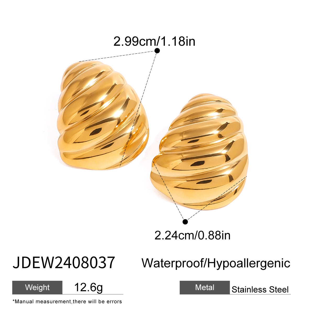 Stainless Steel Pearl Necklace High-end Exaggerated Flower Stud Earrings Titanium Steel Jewelry Earrings