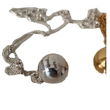 Korean Version Soul Outfit 925 Sterling Silver Niche Simple Round Ball Necklace for Women Ins Fashionable Ball Pendant Sweater Chain