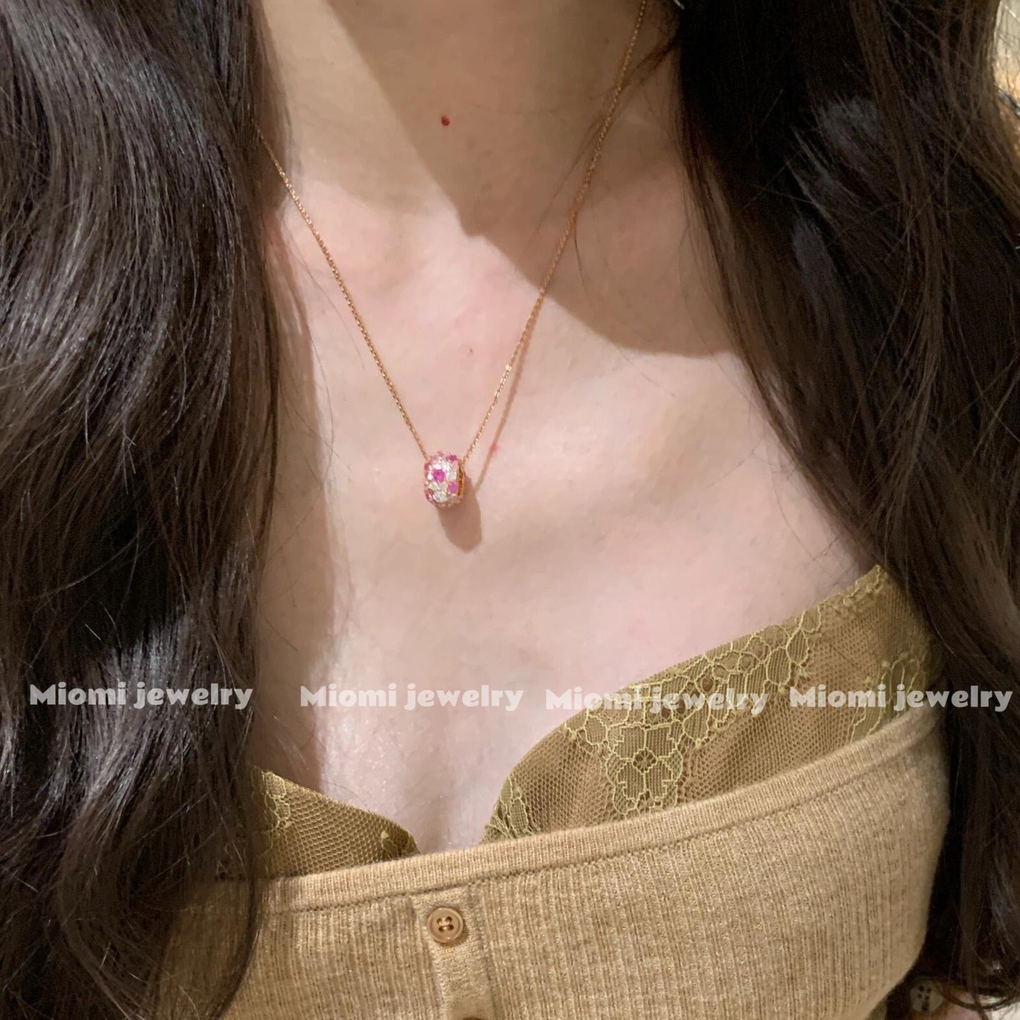 S925 silver （Gold plated）zircon necklace jewelry
