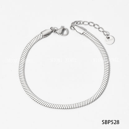 Stackable Irregular Texture Heart Jewelry Set Stainless Steel Vacuum Plating Non-Fading Autumn Winter Bracelet Bangle