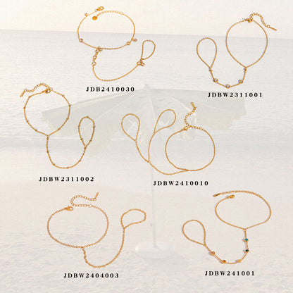 Stainless Steel Zircon Pearl Interlocking Bracelet Light Luxury High-end Feel Titanium Steel Non-fading Jewelry