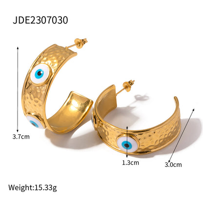 Devil's Eye Titanium Steel Earrings Luxury High-end Jewelry Stainless Steel Accessories Hot Item