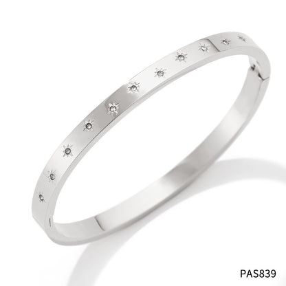2025 New Stainless Steel Bracelet Hot-Selling Luxury High-End Micro-Paved Zirconia High-Grade Women's Bracelet